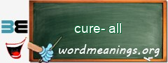 WordMeaning blackboard for cure-all